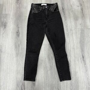 Abercrombie & Fitch Super Skinny Ankle Jeans Womens 24 Black High Rise